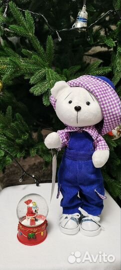 Белый мишка, ручная работа, игрушка