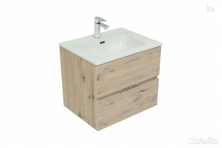 Тумба под раковину для ванной 60 (2 ящика) Алвита