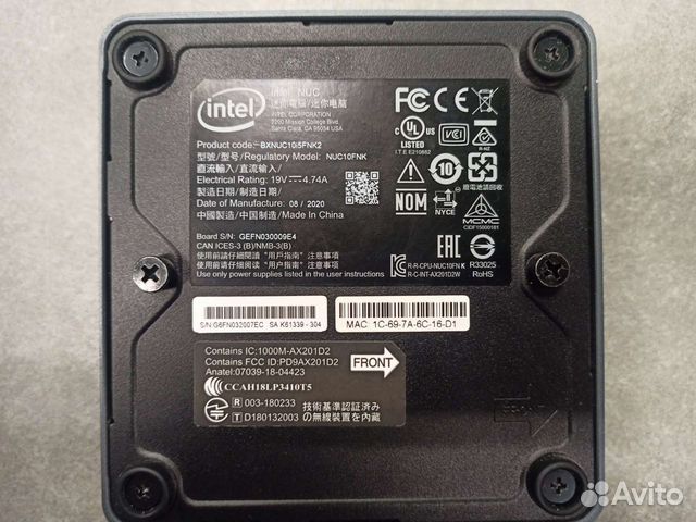 Мини пк Intel NUC bxnuc10i5FNK2