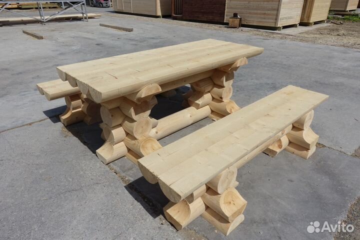 Сруб Дачной мебели из оцилиндрованного бревна