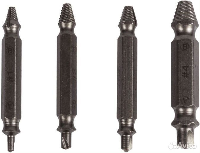 Набор экстракторов (4 предм.) для выкручивания
