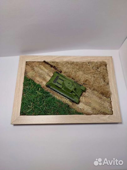 Диорама т 34 в поле 1:100