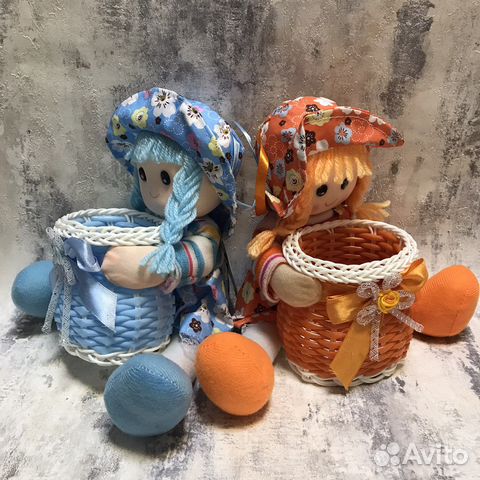 Кукла кашпо игольница