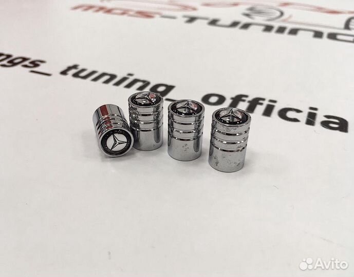 Колпачки на ниппели Mercedes Classic Chrome