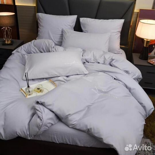 Постельное белье на резинке Сатин Однотонный