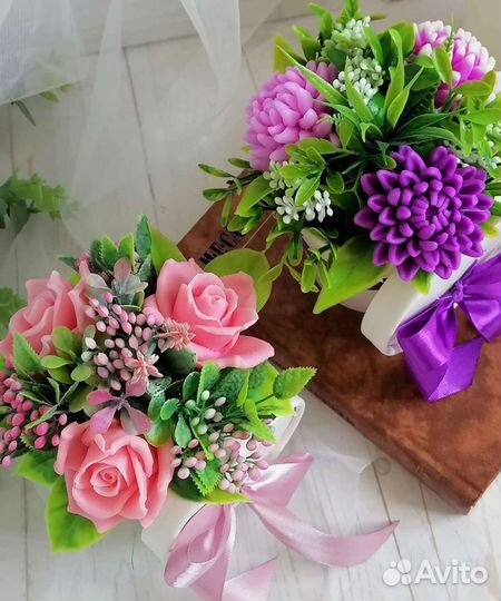 Букет из мыльных цветов