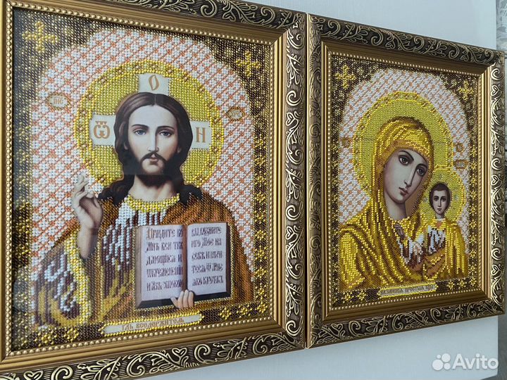 Пара венчальная для благословения молодых бисером