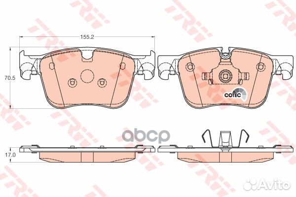 Колодки передние peugeot 308 II (для диска 304м