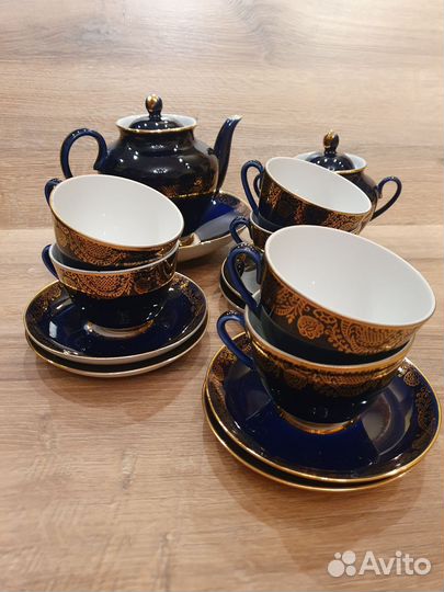 Чайный сервиз кобальт 