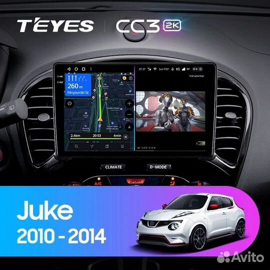 Магнитола teyes CC3 2K 4\32 для Nissan Juke 10 - 1