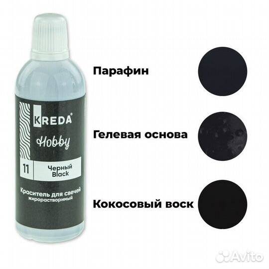 90 гр. Краситель чёрный для свечей, воска, космети