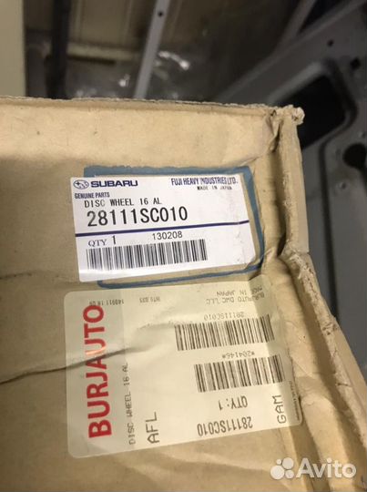 Диск колеса R16 1Шт Subaru 28111SC010