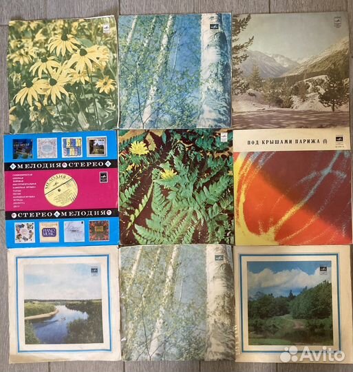 Виниловые пластинки одним лотом 45 штук