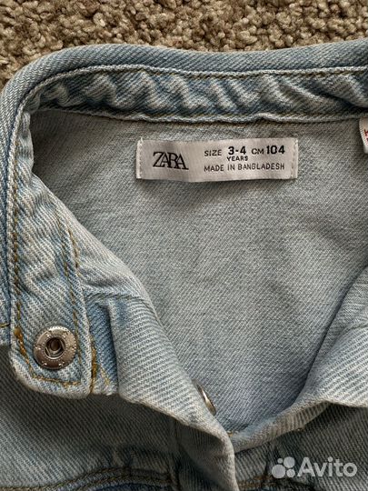 Джинсовая рубашка zara