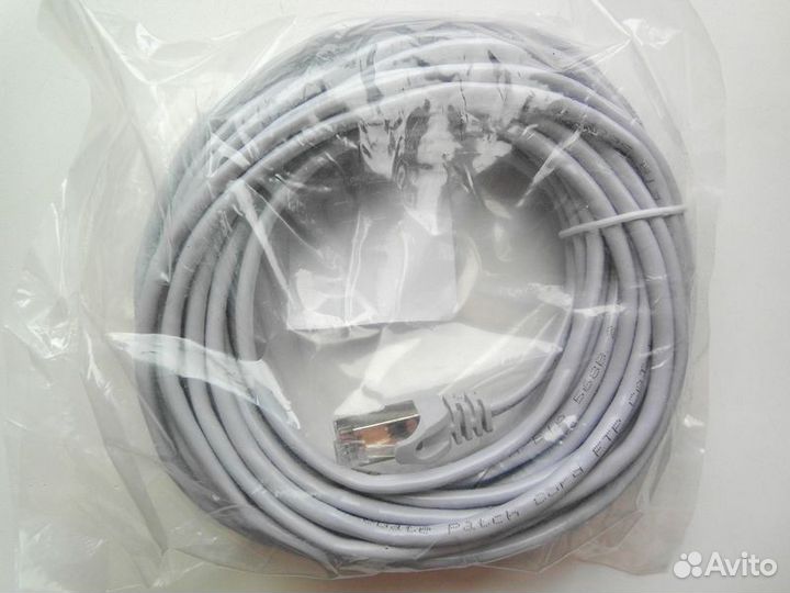 Новый. Экран. 10 и 15 метр cat.6 патч-корд сетевой