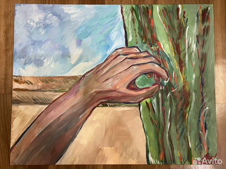 «Рука» 2023 г., экспрессионизм, холст 40 х 50