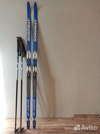 Беговые лыжи детские с насечкой 150см