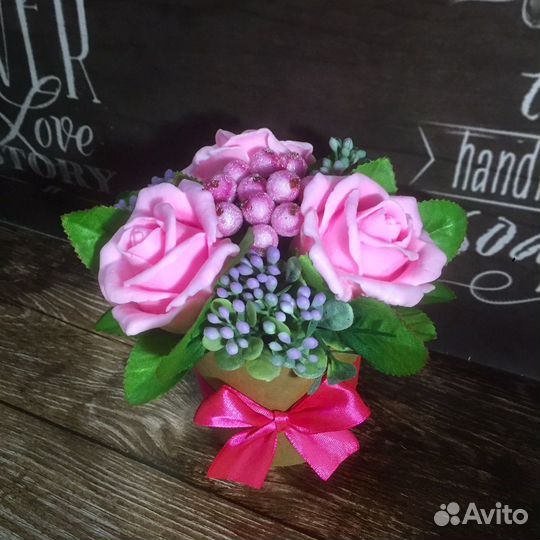 Букет цветов из мыла