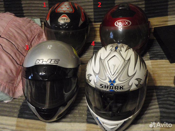 Мотошлемы Shark,HJS,MEX,jebs,IXS,caberg