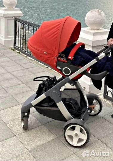 Коляска stokke trailz 2 в 1 Красная