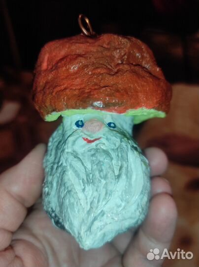 Ватная елочная игрушка ручная работа