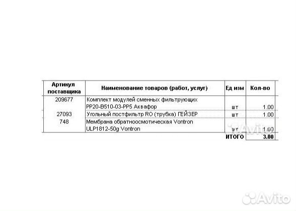 Набор картриджей для соо Аквафор