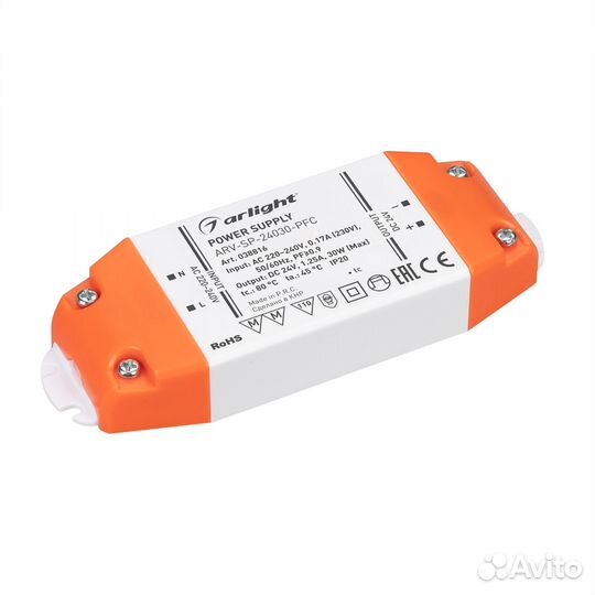 Блок питания ARV-SP-24030-PFC (24V, 1.25A, 30W)