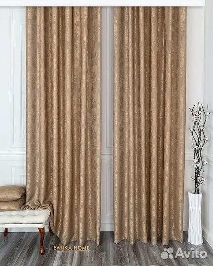 Комплект Шторы + Тюль Зарина Бронза и Вуаль