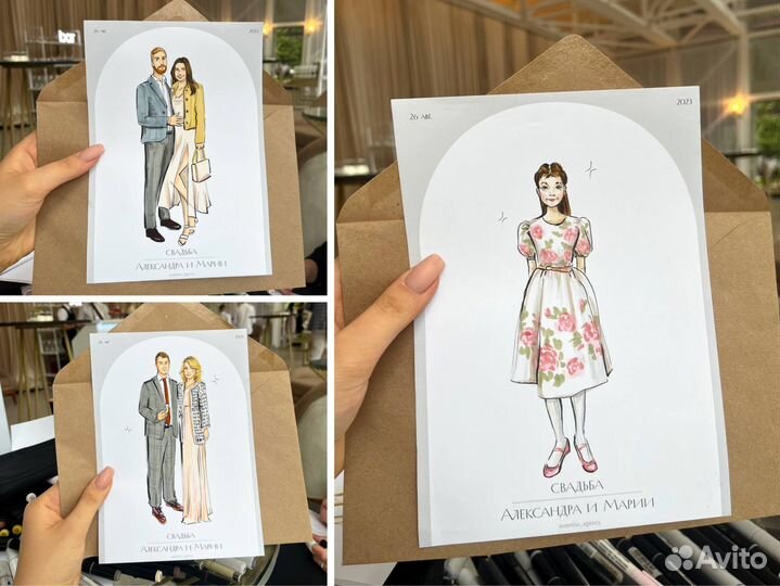 Ивент-художники, скетчи гостей на мероприятии