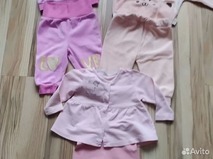 Вещи на девочку 62-68-74 пакетом