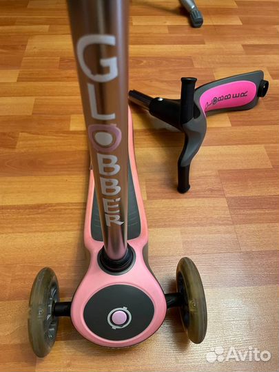 Самокат трехколесный Globber розовый