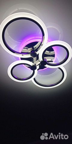 Люстра потолочная светодиодная с пультом