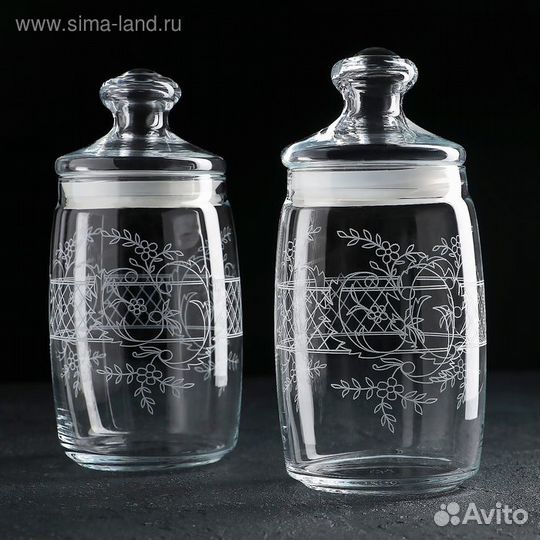 Набор банок для сыпучих продуктов «Ассоль», 1,1 л