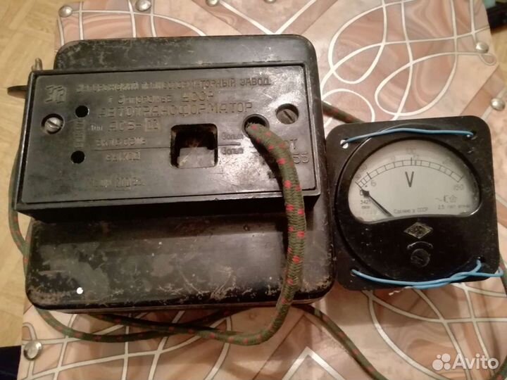 Автотрансформатор и Вольтметр