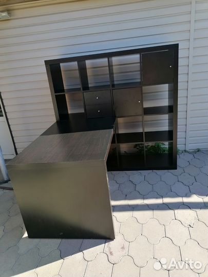 Стол и стеллаж Икеа каллакс. Доставка бесплатно