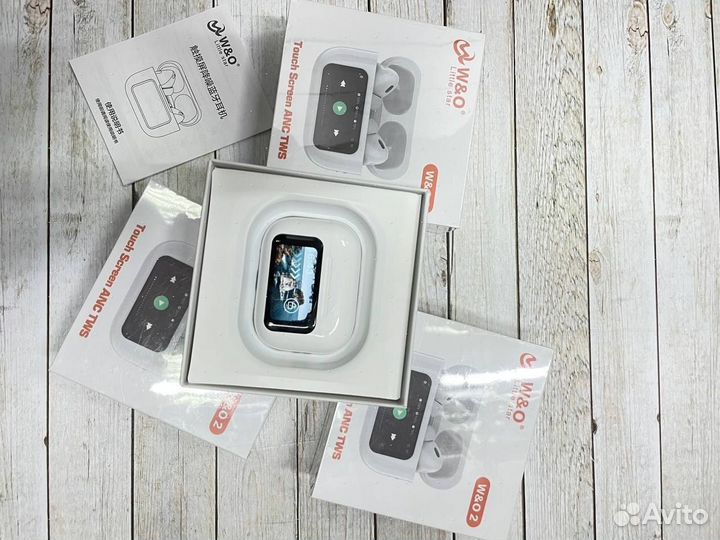 Беспроводные наушники W&O Pods 2 с LED-Экраном