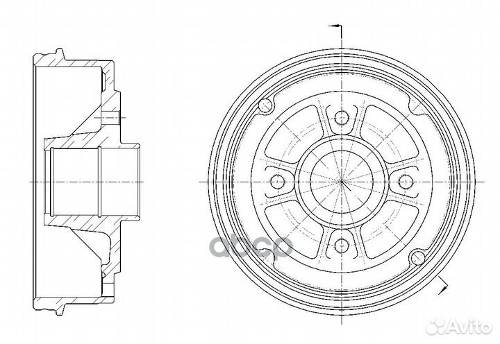 Барабан тормозной G-brake GD-06646 6001548126