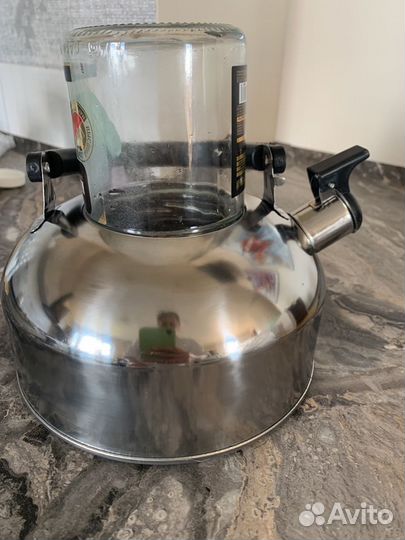 Чайник со свистком новый 2л. нержавеющая сталь