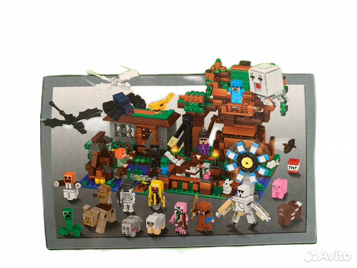 Конструктор майнкрафт 986 деталей, 24 фигурки
