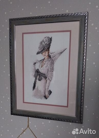 Картина вышитая крестиком ручная работа