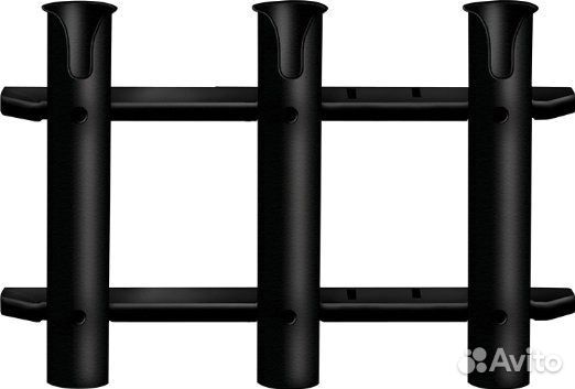 Держатель удилища строенный чёрный (210134)