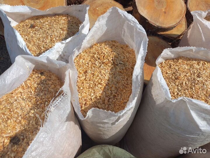 Опилки стружка в мешках