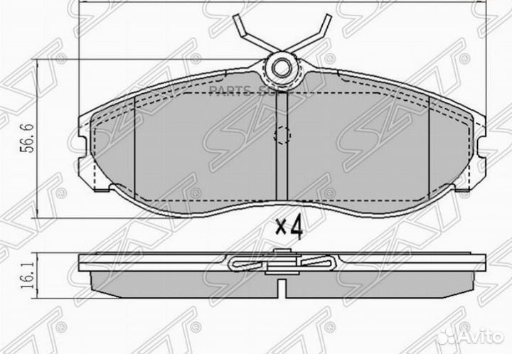 SAT ST-41060-9C526 Колодки тормозные перед nissan