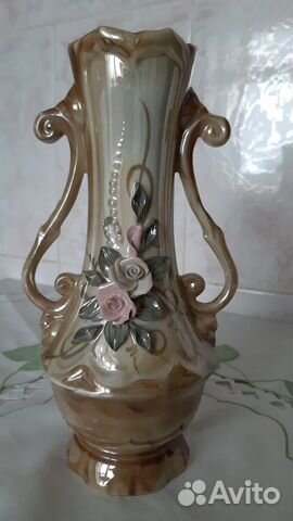 Вазочка керамика глазурь, объёмный декор. Новая