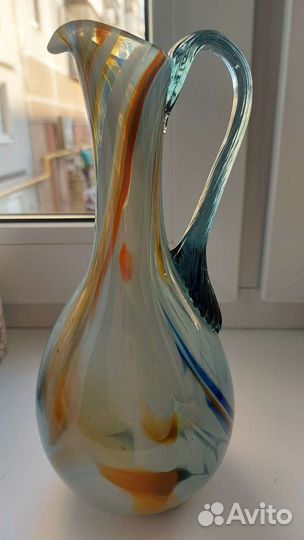 Кувшин цветное стекло СССР