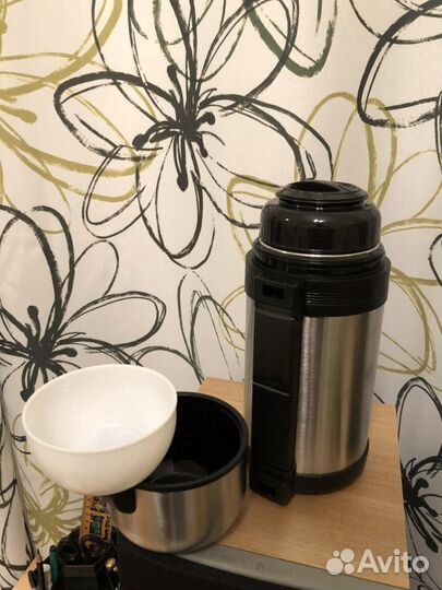 Термос «Летящий голубь» с широким горлом