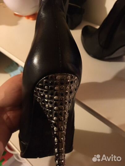 Кожаные сапожки