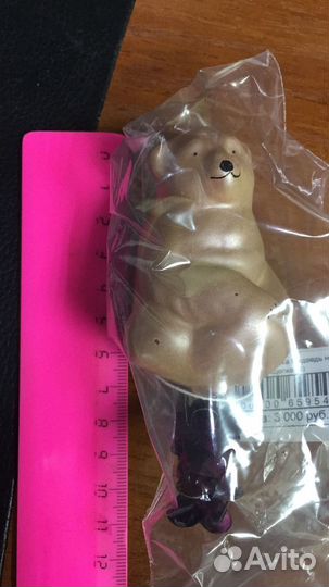 Елочная игрушка Медведь на прищепке (4)