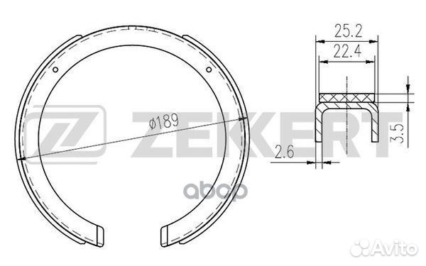 Колодки торм. бараб. задн. стоян. торм. Mazda CX-7