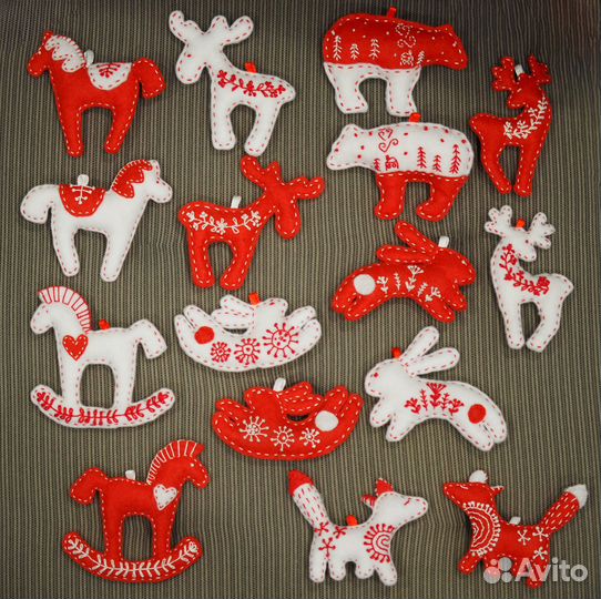 Новогодняя игрушка из фетра